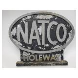 Natco holeway metal advertising sign