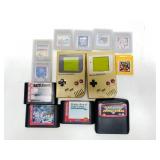 Set of Gameboys and vintage video games