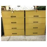 Pair of large industrial file cabinets