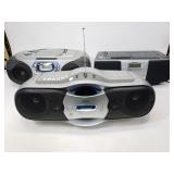 Trio of boom boxes