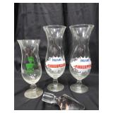 Lot of 3 beer glasses