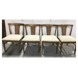 Four mid century style chairs