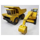 Vintage metal tonka truck toys