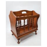 Wood magazine holder