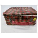 Plaid metal lunch box