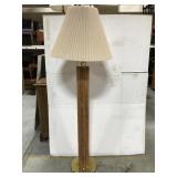 Wood floor lamp