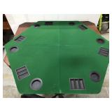 Portable foldable poker table top