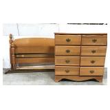 Vintage chest of drawers and bed frame
