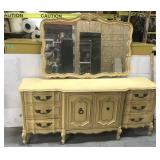 Vintage French provincial style dresser and mirror