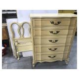 Vintage French style chest of drawers and bed