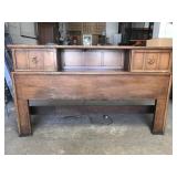 Vintage headboard w/ shelves