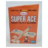 Box of vintage glider planes