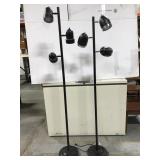 Metal floor lamp pair