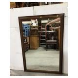 Wood framed mirror