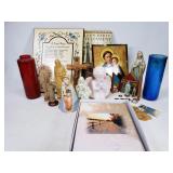 Large lot of religious statues
