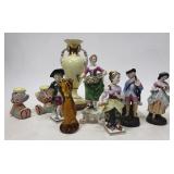 Porcelain and ceramic figurine lot