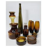 Brown glass lot