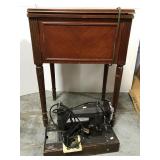 Two vintage sewing machines