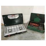 Two Coleman camp stoves