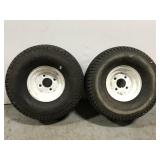 Pair of Exmark commercial mower tires and rims