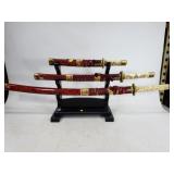 Samuri swords katanas with ivory handles