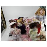 Large porcelain doll collection
