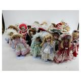 Miniature porcelain doll collection