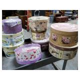Large lot of hat boxes