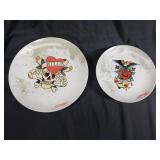 2 Ed Hardy plates