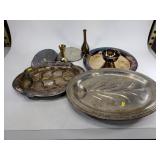 Silver serving dish set