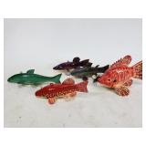 Collection of wood fish decor