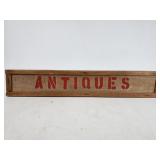 Wood antiques sign