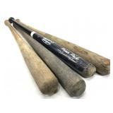 Collection of vintage wood baseball bats