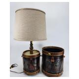 Patriotic lamp and bin