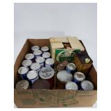 Lot of oil cans