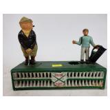 Vintage cast iron golf bank