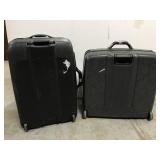 Pair of Samsonite hard shell rolling luggage