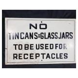 Vintage recycling sign