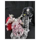 Trio of masquerade clowns