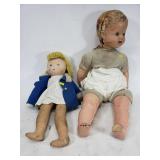2 vintage dolls