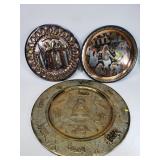 Vintage Egyptian copper and brass platters