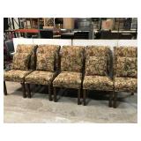 Set of 5 upholstered chairs