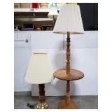 2 wood bass lamps
