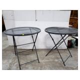 Set of 2 folding patio tables