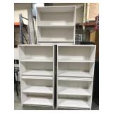 Set of five stackable bookcases