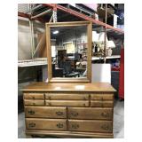 Vintage dresser with framed mirror