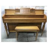 Hobart Story and Clark maple piano