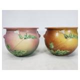 Pair of Roseville jardmieres