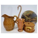 Wood and pottery decor