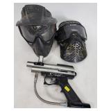 Paintball masks and gun